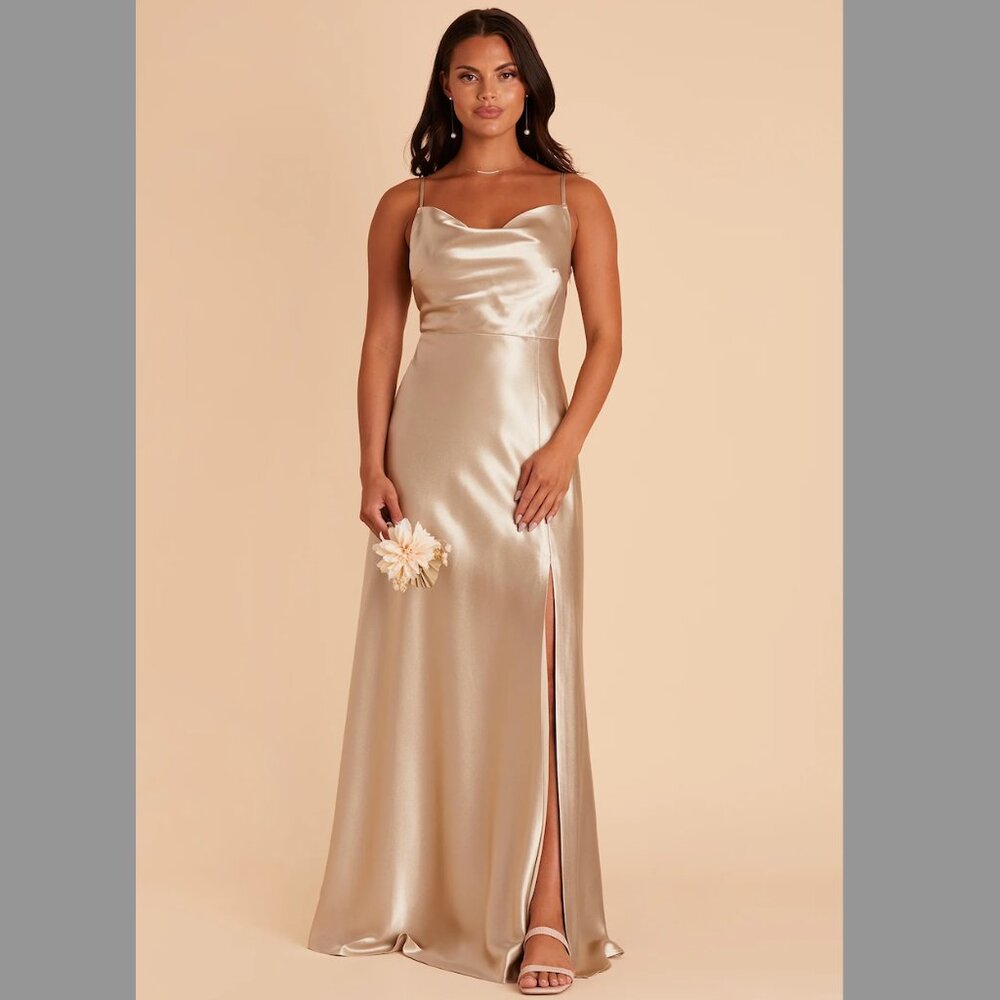 Satin Champagne Lisa Dress